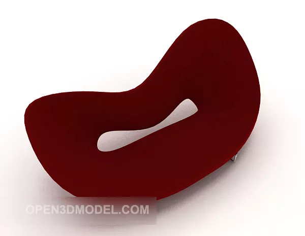Modern Red Personality Single Sofa 3d model Modern Red Personality Single Sofa 3d model