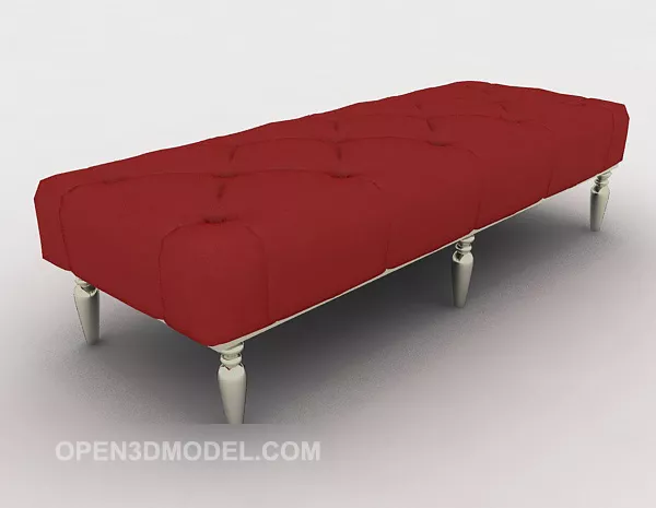 Modern Red Sofa Bench 3d model Modern Red Sofa Bench 3d model
