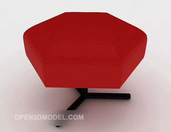 Wheels Swivel Stool 3d model