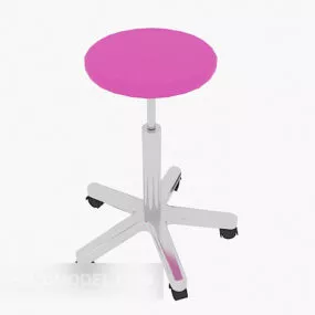 Modern Red Stool 3d model
