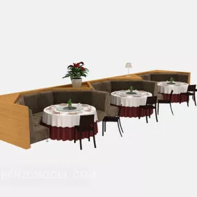 Modern Restaurant Combination Table 3d model
