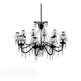 Modern Restaurant Crystal Chandelier 3d model