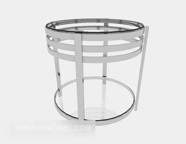 Round Glass Restaurant Coffee Table 3d model Round Glass Restaurant Coffee Table 3d model