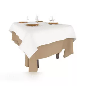 Modern Round Practical Dining Table 3d model