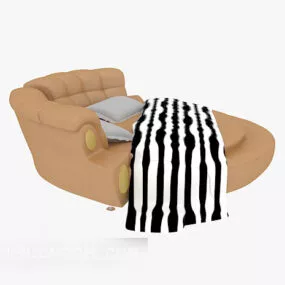 Modern Round Sofa Bed 3d model