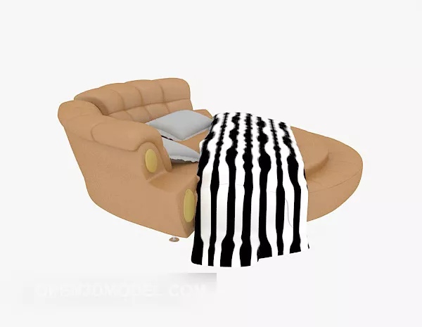 Modern Round Sofa Bed 3d model Modern Round Sofa Bed 3d model
