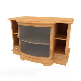 Modern Side Cabinet Wooden 3d model