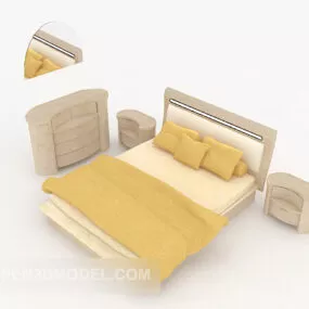 Modern Simple Bed Furniture 3d model