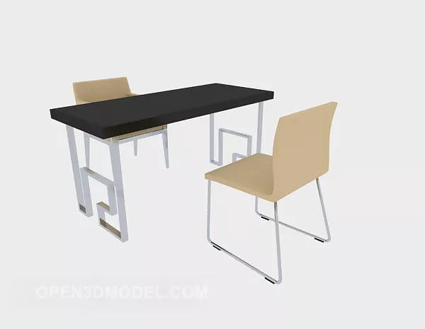 Modern Simple Casual Table Chair 3d model Modern Simple Casual Table Chair 3d model