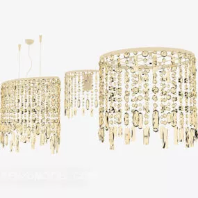 Modern Simple Crystal Chandelier 3d model