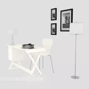 Modern Simple Desk Furniture 3d model