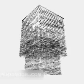 Modern Simple Generous Chandelier 3d model