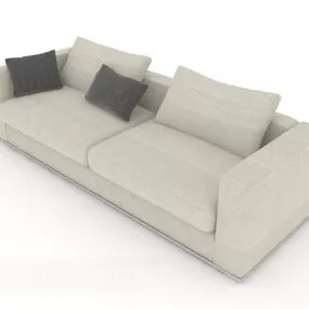 Modern Simple Generous Double Sofa 3d model