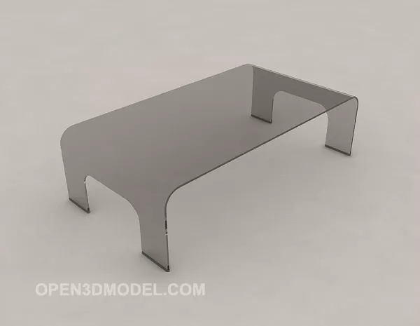 Modernism Coffee Table All Glass 3d model Modernism Coffee Table All Glass 3d model