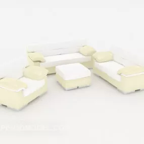 Modern Simple Light Combination Sofa 3d model