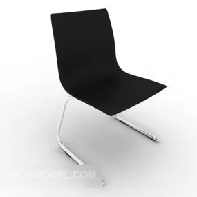 Simple Black Office Plastic Chair 3d model