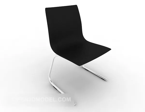 Simple Black Office Plastic Chair 3d model Simple Black Office Plastic Chair 3d model