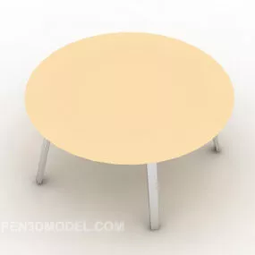 Modern Simple Round Coffee Table 3d model