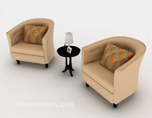 Modern Simple Single Sofa 3d model Modern Simple Single Sofa 3d model