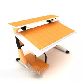 Modern Simple Small Desk 3d model