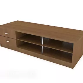 Modern Simple Solid Wood Tv Cabinet 3d model