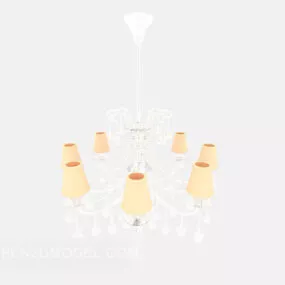 Modern Simple Style Chandelier 3d model