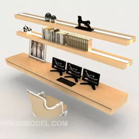 Modern Simple Table Chair 3d model