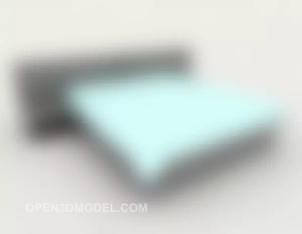 Modern Simple Utility Double Bed 3d model Modern Simple Utility Double Bed 3d model