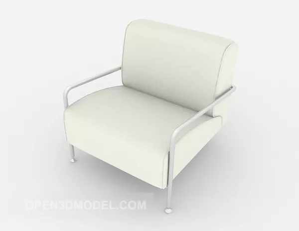 Modern Simple White Single Sofa 3d model Modern Simple White Single Sofa 3d model
