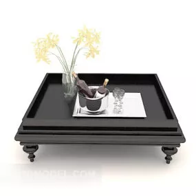 Modern Small Square Coffee Table 3d model