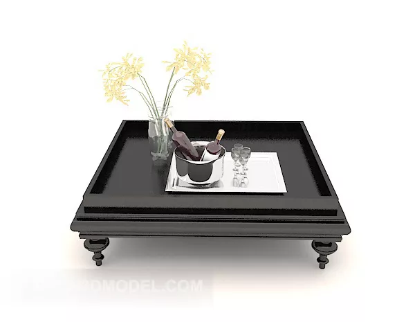 Modern Small Square Coffee Table 3d model Modern Small Square Coffee Table 3d model
