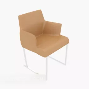 Modern Solid Wood Armchair 3d model