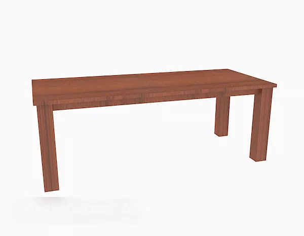 Modern Solid Wood Coffee Table 3d model Modern Solid Wood Coffee Table 3d model