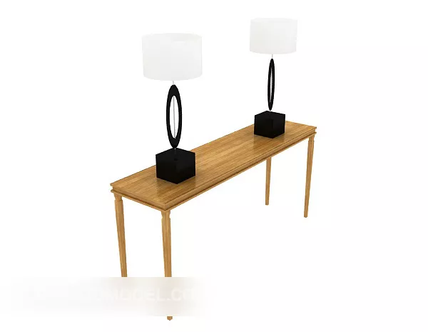 Modern Solid Wood Home Side Table 3d model Modern Solid Wood Home Side Table 3d model