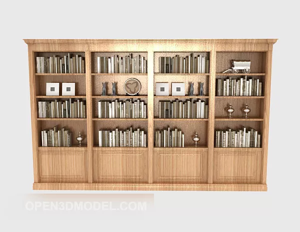 Bookcase Office Cabinet Classic Style 3d model