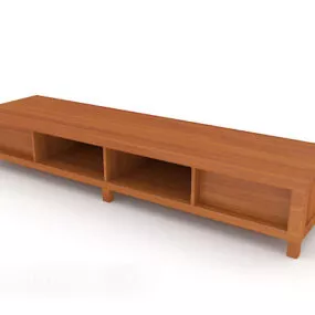 Modern Solid Wood Simple Tv Cabinet 3d model