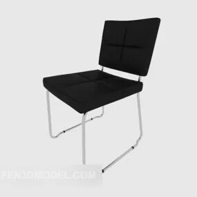 Modern Style Black Lounge Chair V2 3d model