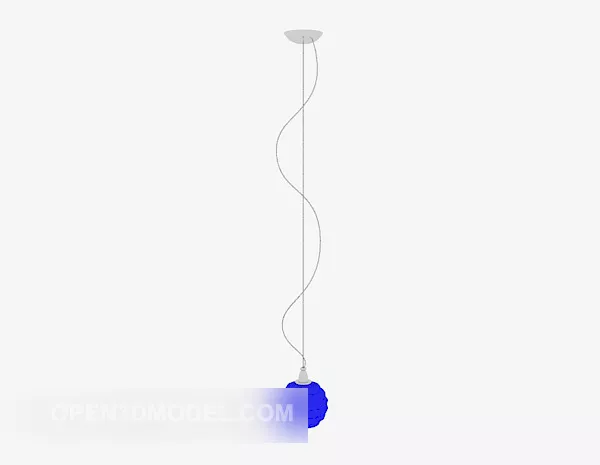 Modern Style Blue Chandelier 3d model Modern Style Blue Chandelier 3d model