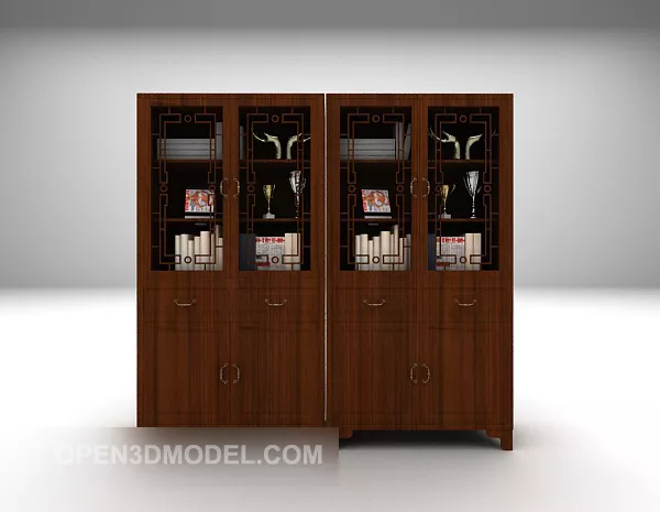 Antique Bookcase 3d model