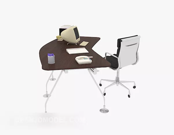 Modern Style Work Desk Chair 3d model Modern Style Work Desk Chair 3d model