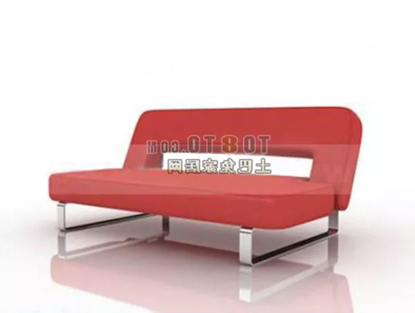 Modern Style Double Sofa Red Color 3d model Modern Style Double Sofa Red Color 3d model