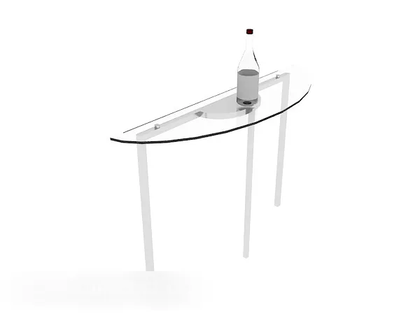 Modern-style Glass-side Table 3d model Modern-style Glass-side Table 3d model