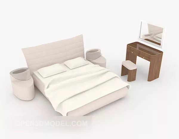 Modern Style Home Bed 3d model Modern Style Home Bed 3d model