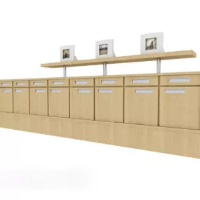 Modern Style Home Side Cabinet 3d model