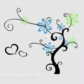 Modern Style Home Wall Painting 3d model