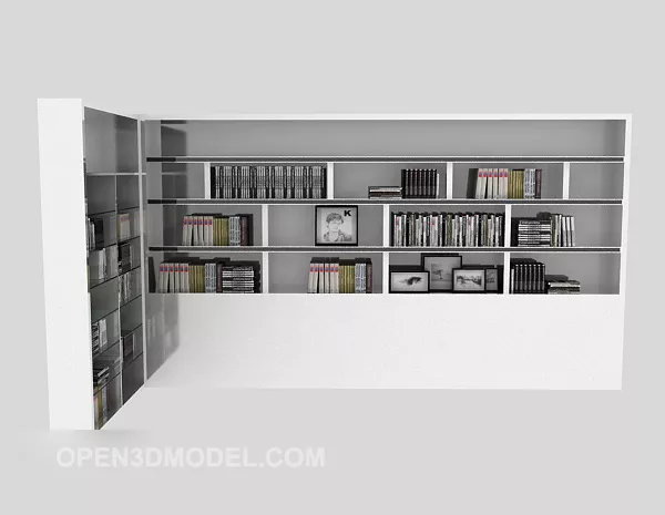 Modern Style Minimalist Combination Bookcase 3d model Modern Style Minimalist Combination Bookcase 3d model