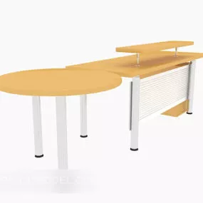 Modern Style Minimalist Desk 3d model