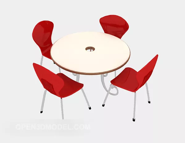 Modern Style Minimalist Table Chair Set 3d model Modern Style Minimalist Table Chair Set 3d model