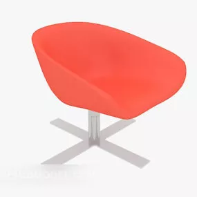 Modern Style Red Lounge Chair 3d model