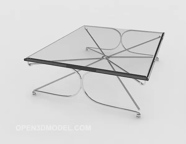 Modern Style Simple Glass Coffee Table 3d model Modern Style Simple Glass Coffee Table 3d model